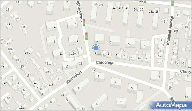 Września, Dąbrowskiego, gen., 9a, mapa Wrześni