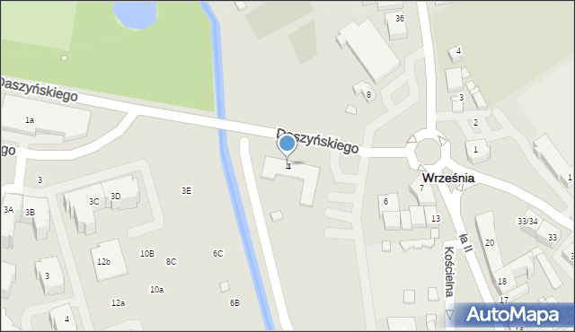 Września, Daszyńskiego, 4, mapa Wrześni