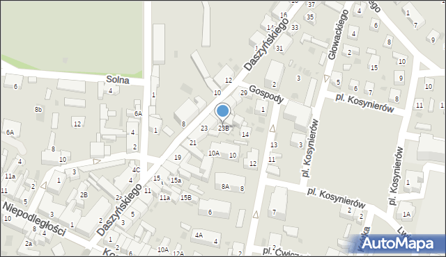 Wschowa, Daszyńskiego, 23B, mapa Wschowa