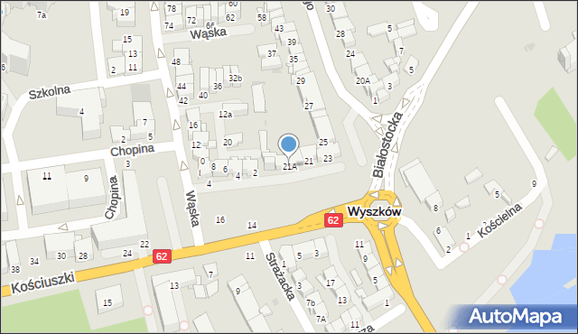 Wyszków, Daszyńskiego Ignacego, 21A, mapa Wyszków