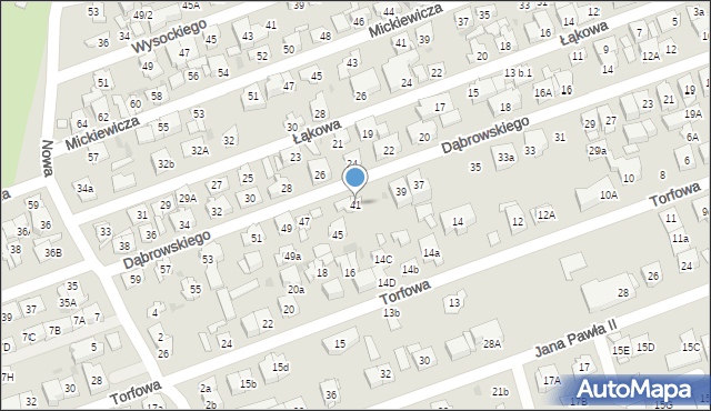 Ząbki, Dąbrowskiego Henryka, gen., 41, mapa Ząbki