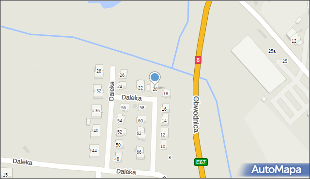 Ząbkowice Śląskie, Daleka, 20, mapa Ząbkowice Śląskie