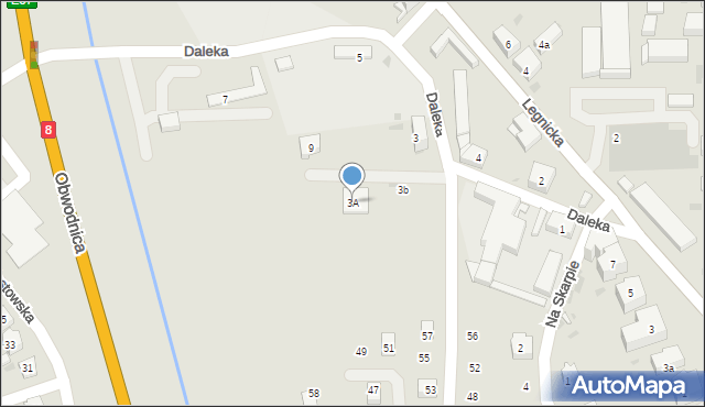 Ząbkowice Śląskie, Daleka, 3A, mapa Ząbkowice Śląskie