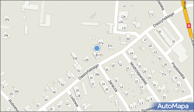 Ząbkowice Śląskie, Daszyńskiego Ignacego, 67, mapa Ząbkowice Śląskie