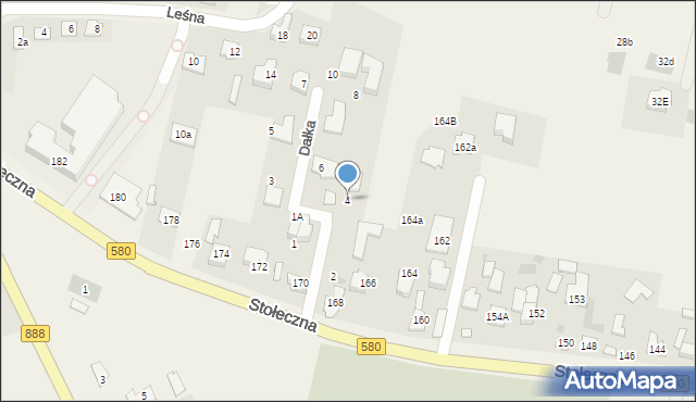 Zaborów, Dałka Antoniego, 4, mapa Zaborów