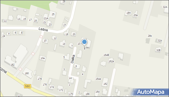 Zaborów, Dałka Antoniego, 8, mapa Zaborów