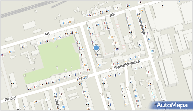 Zabrze, Damrota Konstantego, ks., 18, mapa Zabrza