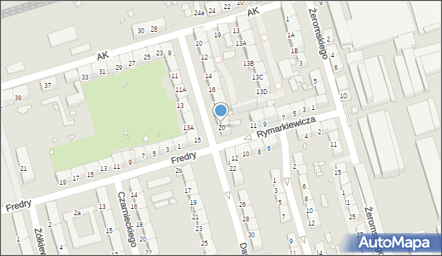 Zabrze, Damrota Konstantego, ks., 20, mapa Zabrza