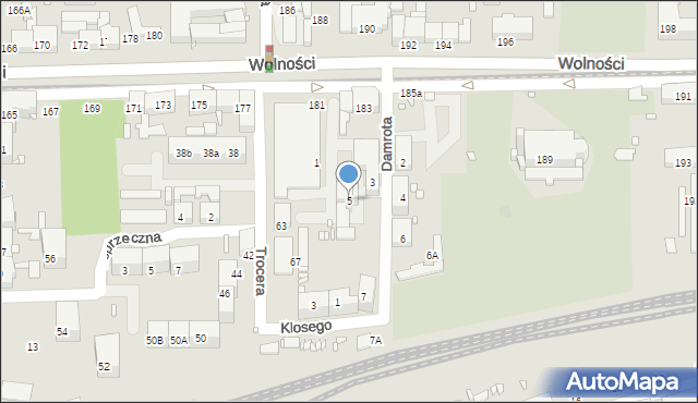 Zabrze, Damrota Konstantego, ks., 5, mapa Zabrza