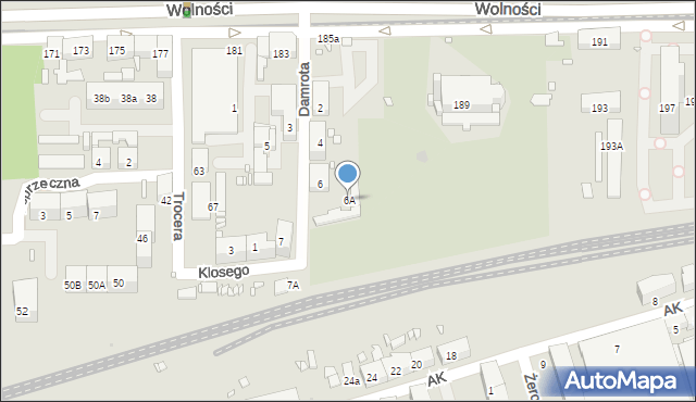 Zabrze, Damrota Konstantego, ks., 6A, mapa Zabrza