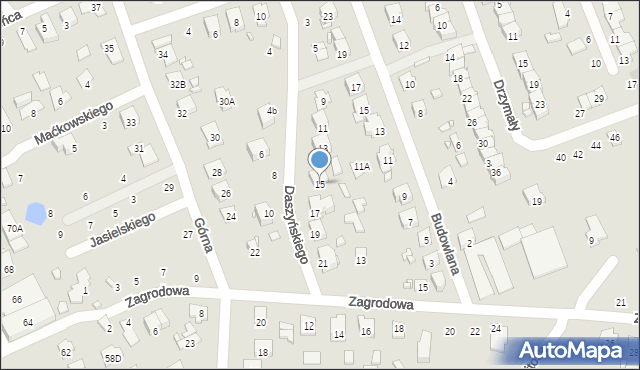 Zamość, Daszyńskiego Ignacego, 15, mapa Zamościa