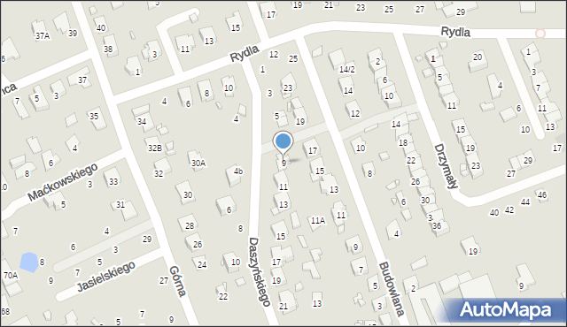 Zamość, Daszyńskiego Ignacego, 9, mapa Zamościa