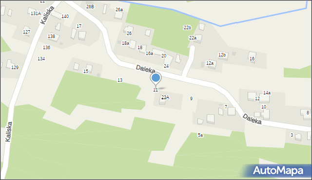 Żarki, Daleka, 11, mapa Żarki