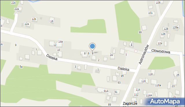 Żarki, Daleka, 4, mapa Żarki