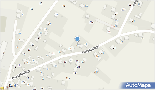 Żarki, Daszyńskiego Ignacego, 17, mapa Żarki