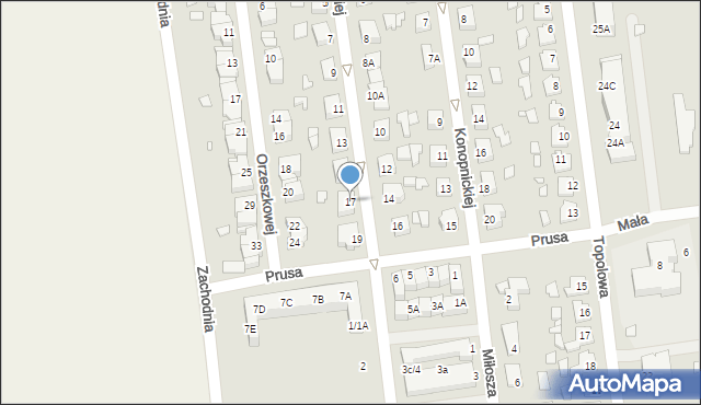 Zbąszynek, Dąbrowskiej Marii, 17, mapa Zbąszynek