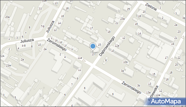 Zduńska Wola, Dąbrowskiego Jarosława, gen., 13, mapa Zduńska Wola