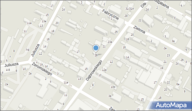 Zduńska Wola, Dąbrowskiego Jarosława, gen., 19, mapa Zduńska Wola