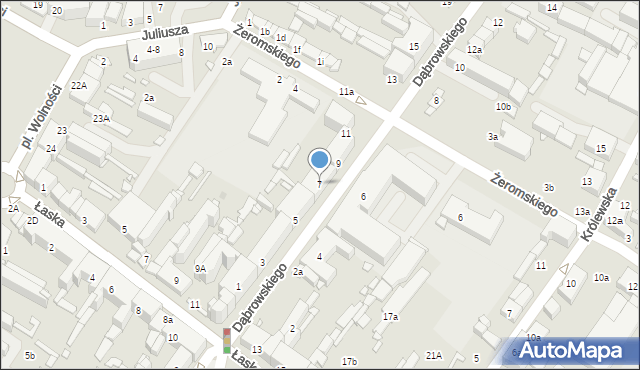 Zduńska Wola, Dąbrowskiego Jarosława, gen., 7, mapa Zduńska Wola