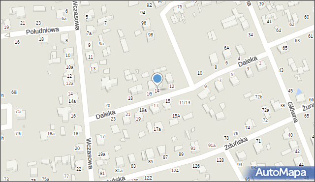 Zduńska Wola, Daleka, 14, mapa Zduńska Wola