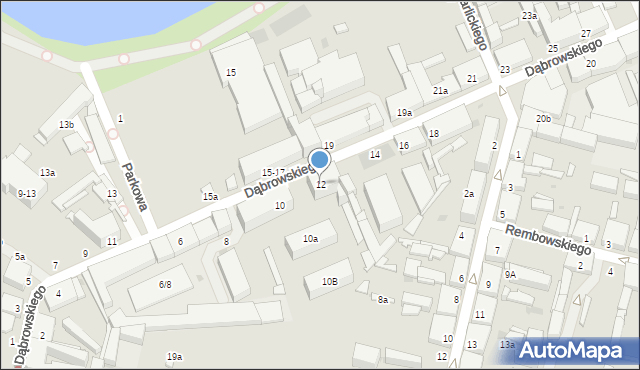 Zgierz, Dąbrowskiego Henryka, gen., 12, mapa Zgierz