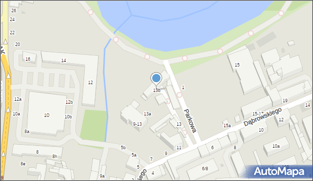 Zgierz, Dąbrowskiego Henryka, gen., 13b, mapa Zgierz