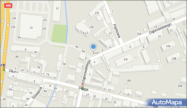 Zgierz, Dąbrowskiego Henryka, gen., 7, mapa Zgierz