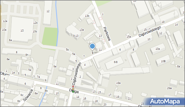 Zgierz, Dąbrowskiego Henryka, gen., 9, mapa Zgierz