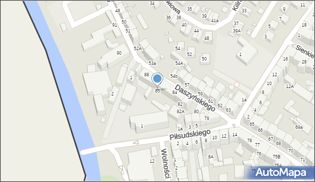 Zgorzelec, Daszyńskiego Ignacego, 85, mapa Zgorzelec