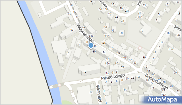 Zgorzelec, Daszyńskiego Ignacego, 86a, mapa Zgorzelec