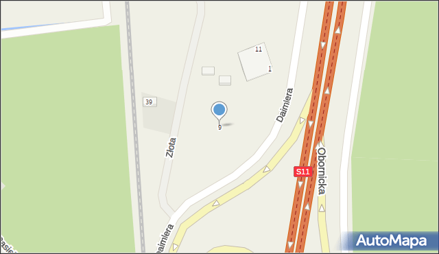 Złotkowo, Daimlera Gottlieba, 9, mapa Złotkowo