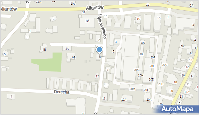 Żnin, Dąbrowskiego, 6, mapa Żnin