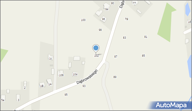 Żółtańce-Kolonia, Dąbrowskiego Józefa, ks., 102, mapa Żółtańce-Kolonia