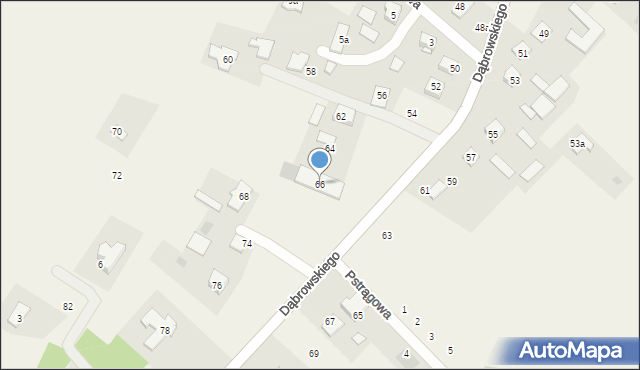 Żółtańce-Kolonia, Dąbrowskiego Józefa, ks., 66, mapa Żółtańce-Kolonia