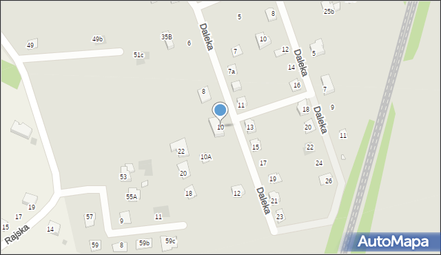 Żory, Daleka, 10, mapa Żor