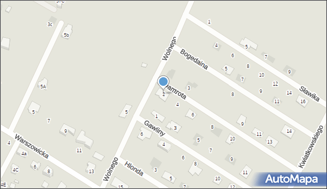 Żory, Damrota, 2, mapa Żor