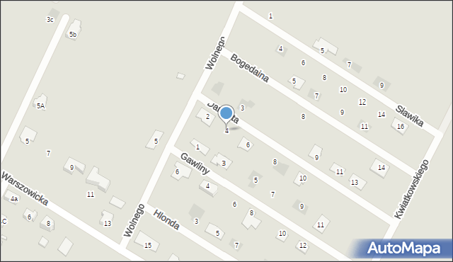 Żory, Damrota, 4, mapa Żor