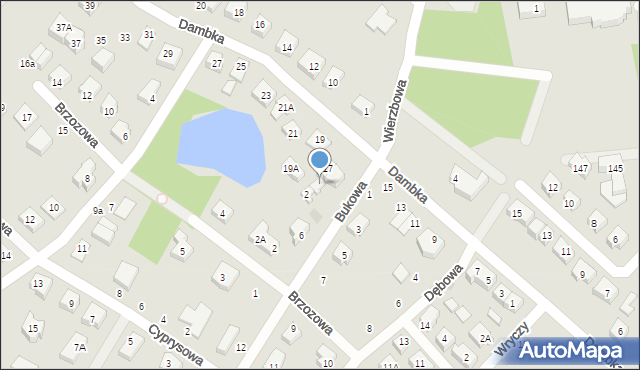 Żukowo, Dambka Józefa, 17B, mapa Żukowo