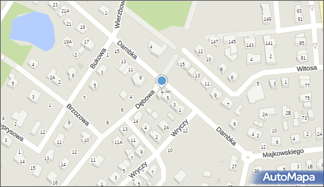 Żukowo, Dambka Józefa, 7, mapa Żukowo