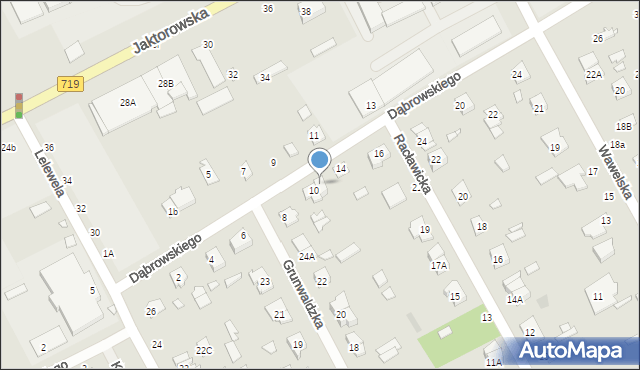 Żyrardów, Dąbrowskiego Jarosława, gen., 12, mapa Żyrardów
