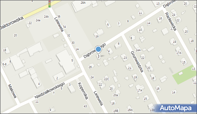 Żyrardów, Dąbrowskiego Jarosława, gen., 2, mapa Żyrardów