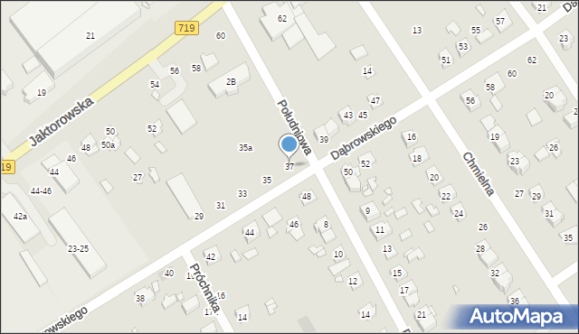 Żyrardów, Dąbrowskiego Jarosława, gen., 37, mapa Żyrardów