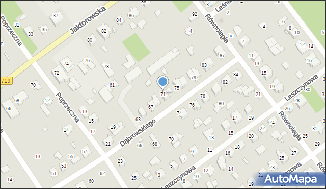 Żyrardów, Dąbrowskiego Jarosława, gen., 71, mapa Żyrardów