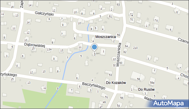 Żywiec, Dąbrowskiej Marii, 3, mapa Żywiec