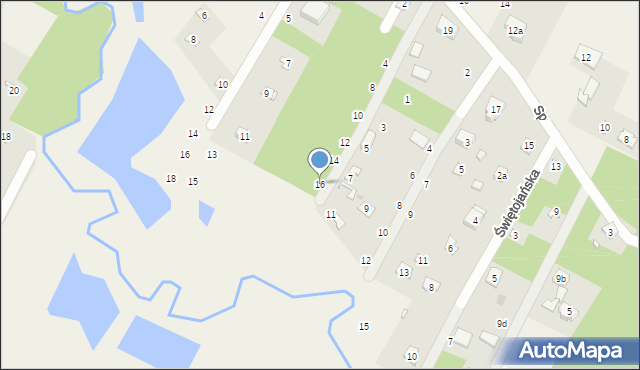 Anielin Swędowski, Dębowa, 16, mapa Anielin Swędowski