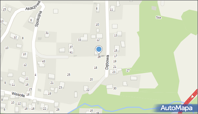 Balice, Dębowa, 16, mapa Balice