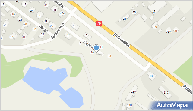 Baniocha, Dębowa, 12, mapa Baniocha