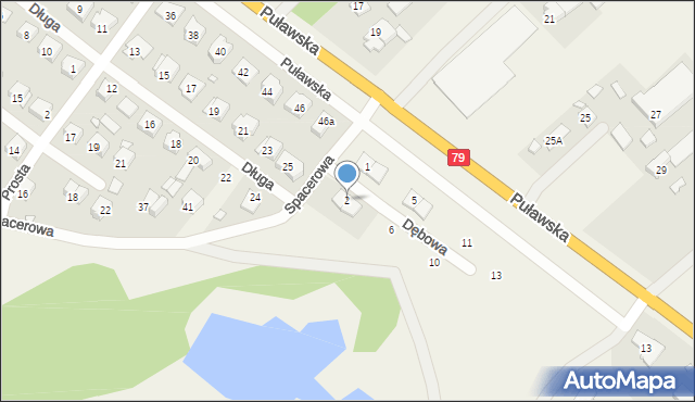 Baniocha, Dębowa, 2, mapa Baniocha