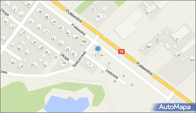 Baniocha, Dębowa, 3, mapa Baniocha