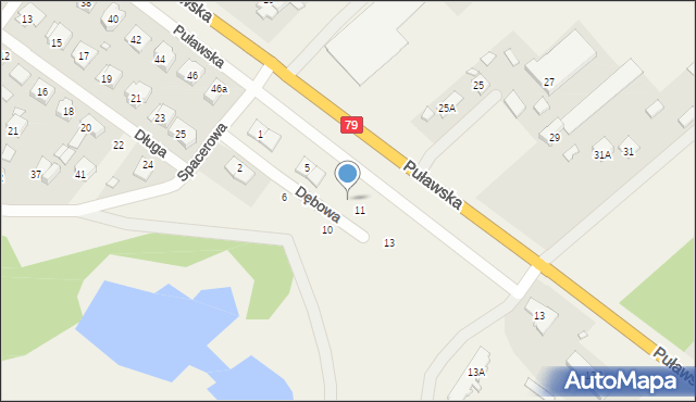 Baniocha, Dębowa, 9, mapa Baniocha